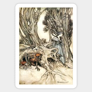 Fairy of the Mine - Comus, Arthur Rackham Sticker